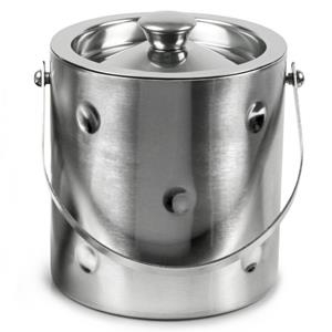 Stainless Steel Double Wall Ice Bucket With Handle