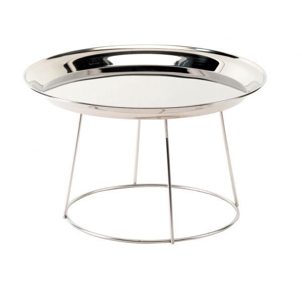 Party Buffet Serving Round Tray Stand Stainless Steel Cake Display