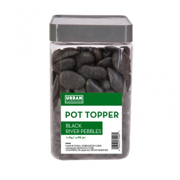 Black River Pebbles, Pot Toppers, 2.2Kg
