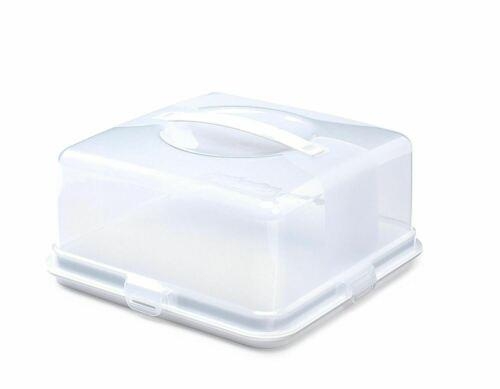 Whitefurze Square Cake Box with Portable Carrier Clip