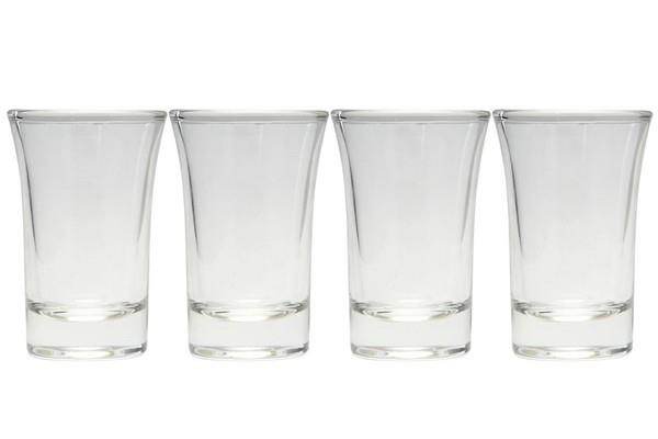 Set of 4 Clear Shot Glasses 28ML