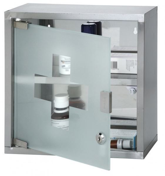 Medicine cabinet Stainless Steel With Glass Door 30X12X30CM