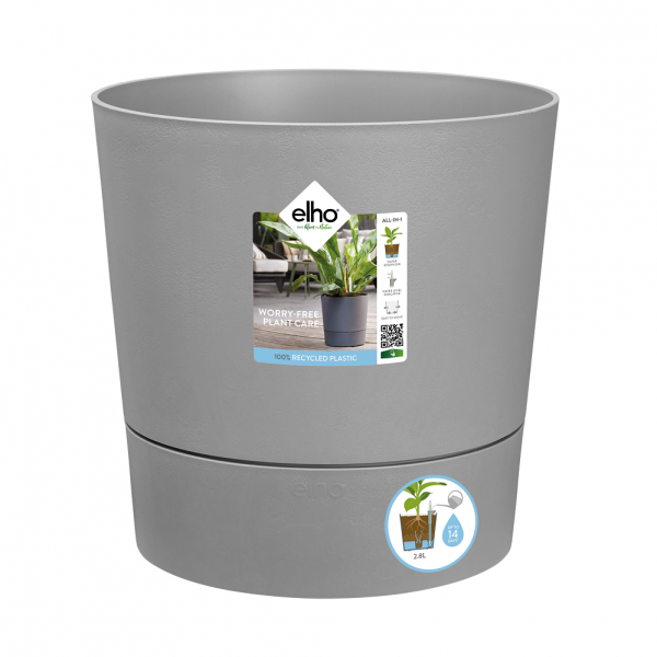 Greensense Aqua Care Round 30CM Light Concrete Flower Pot