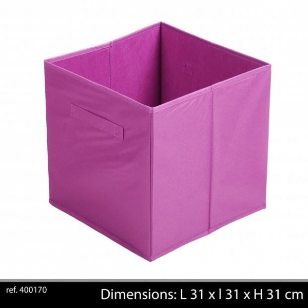 Fabric Storage Cube 31X 31 X31 Cm Purple