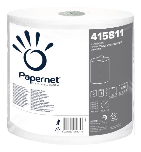 Papernet Centrefeed Hand Towel Roll White pack of 6