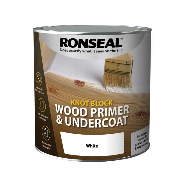 Ronseal Knot Block Wood Primer and Undercoat White 2.5L