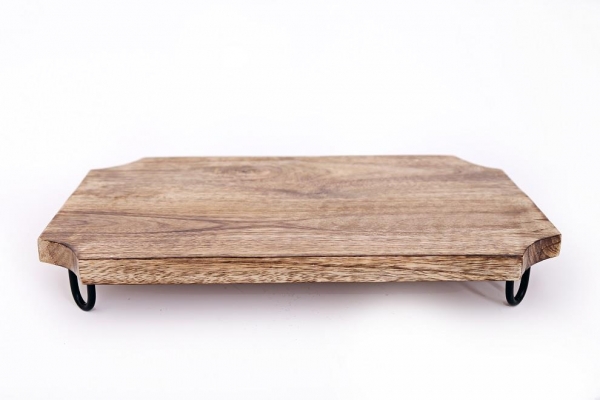 Small Wooden Chopping Board With Iron Leg
