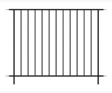 Abbey Road Fence Section Black 92x122 cm