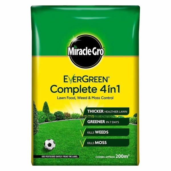 Miracle Gro Evergreen Complete 4 in 1 Lawn Feed Weed Moss Killer 7kg