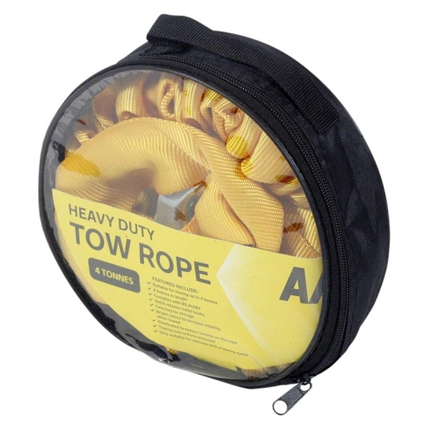 Heavy Duty Strap Style Tow Rope 4.0M 4 Tonne Elastic