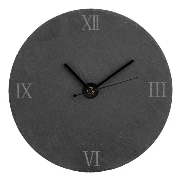 Wall Clock Made of Slate 30cm for Home Kitchen Living Dining