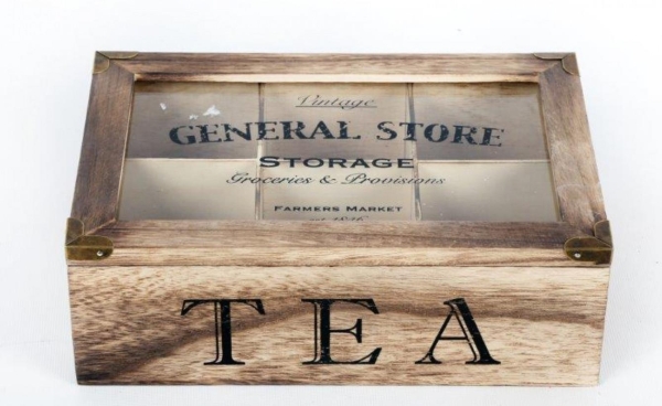 General Store 6 Compartment Tea Box