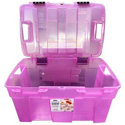 Pink Glitter 40 Litre Storage Box