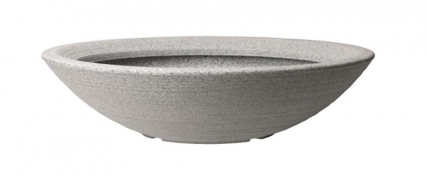 60cm Varese Low Bowl Alpine Grey Plastic