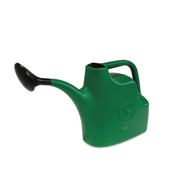 12L Green Watering Can Plastic Removable Rose Ergonomic Handle Indoor Outdoor