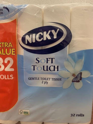 Nicky Soft Touch Gentle Toilet Tissue 2PLy 32Rolls