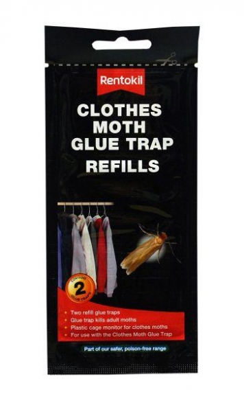 Pack Of 2 Rentokil Clothes Moth Glue Trap Refills