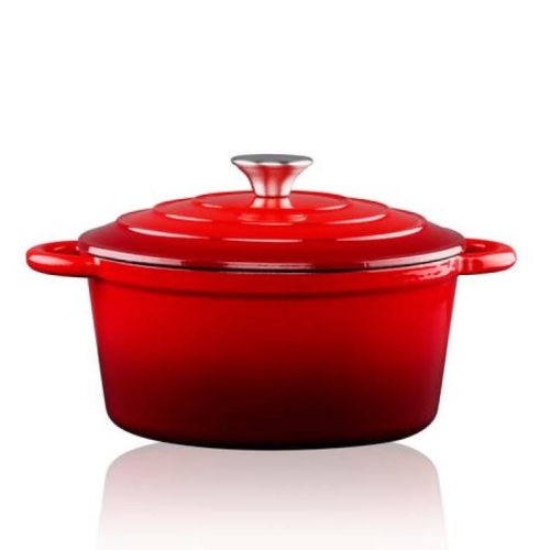 Casserole Enamel Cast Iron, Red, 24cm, 3.8L