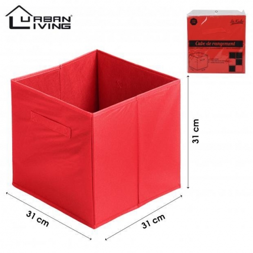 Fabric Storage Cube 31X 31 X31 Cm Red