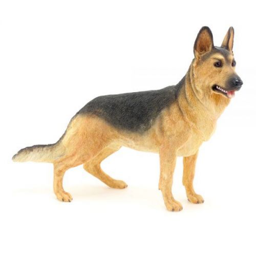 19Cm Standing German Shepherd Dog Figurine Home Decoration Gift Idea