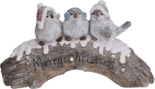 BIRDS ON TRUNK WITH LED 29CM