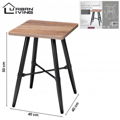 Wood And Metal Hampton Design Side Table