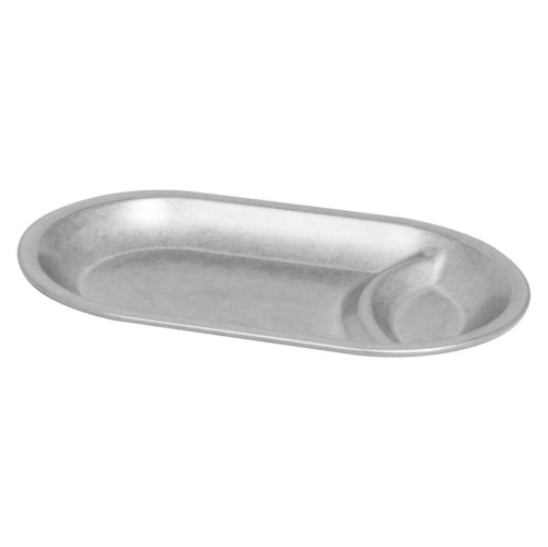 Vintage Steel Rectangular French Fry Plate 20.8cm x 12.8cm Stainless Steel