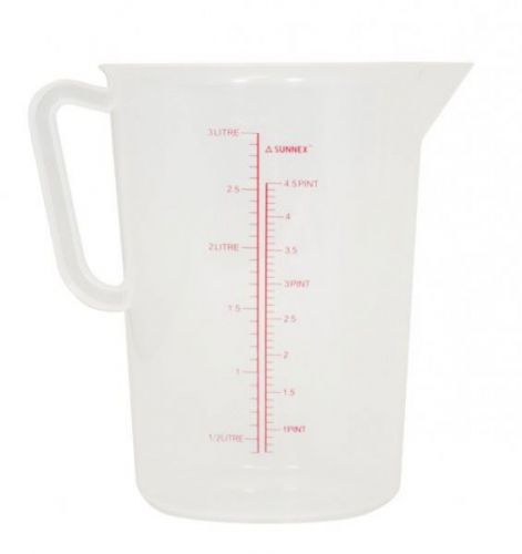 3 Litres Measuring Jug Polypropylene Clear For Gravy Or Stock