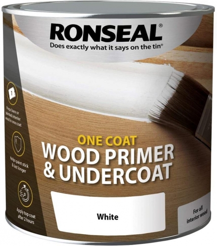 Ronseal One Coat Wood Primer and Undercoat White 2.5L