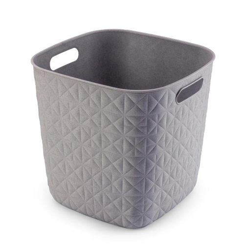 Softex Cube 15L Storage Basket Taupe Plastic Compact Organizer for Home Office