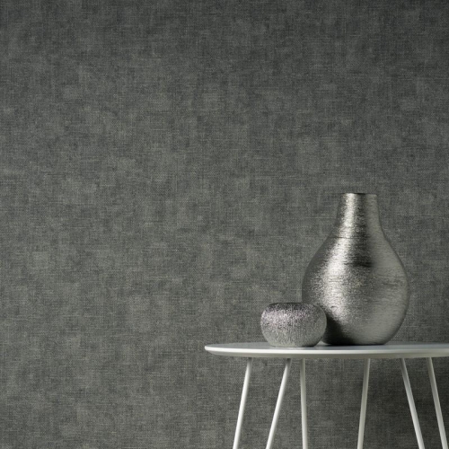 Milano 9 Hessian Charcoal Wallpaper 53cm x 10.05m