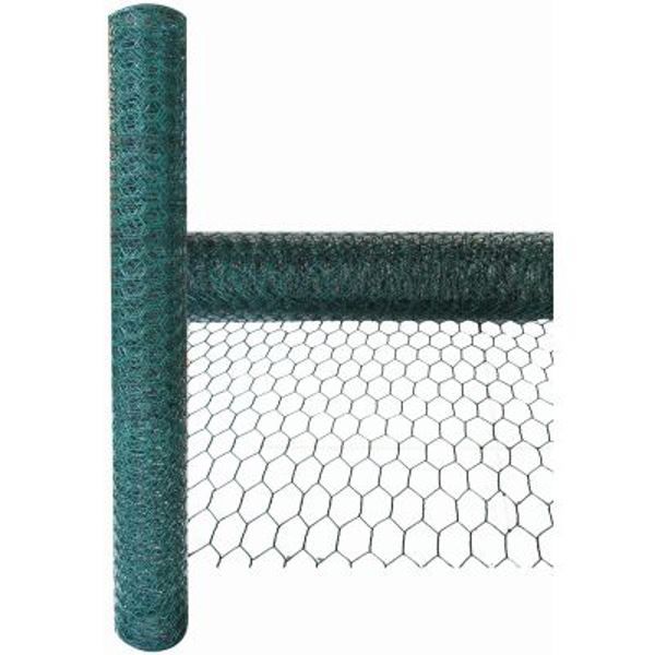 PVC Coated Galvanised Chicken Wire Netting Green 5m X 0.6m X 25mm Mesh