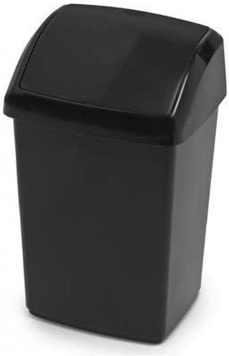 Whitefurze Black 50L Swing Bin