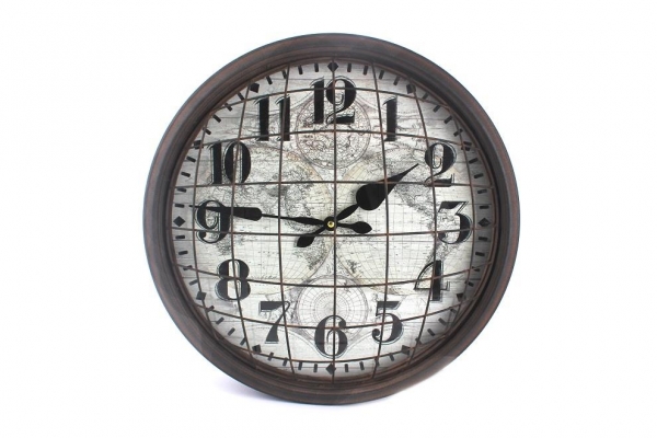 Metal Wired Wall Clock Round Home Office Decoration