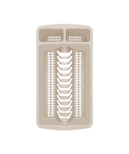 Dish Drainer Taupe 8x27x47cm