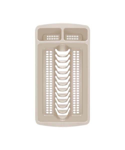 Dish Drainer Taupe 8x27x47cm