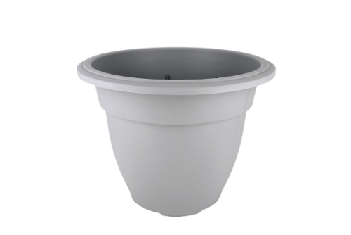 30cm Round Bell Planter - Grey