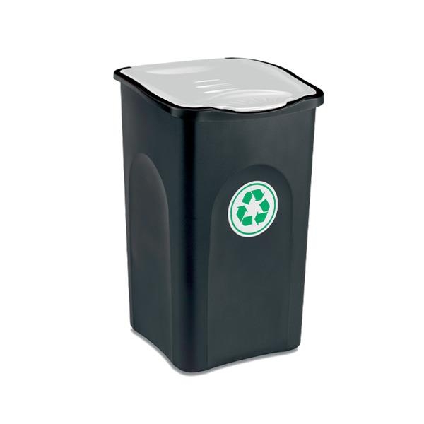 Ecogreen Bin Lt. 50 (Black Body + White Lid)