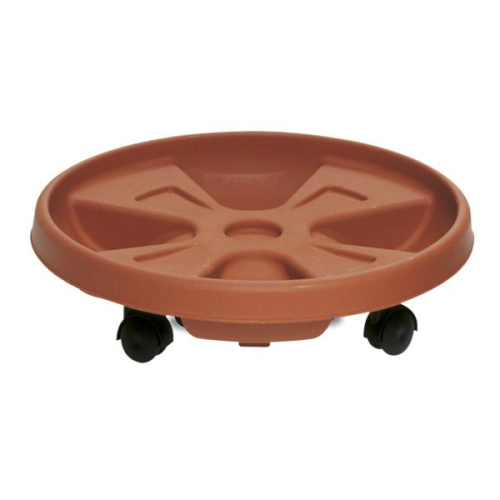 35cm Roller Saucer Terracotta Plastic with Wheels Easy Move Plant Pot Tray