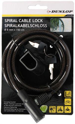 Dunlop Spiral lock 150cmx 1cm black strong