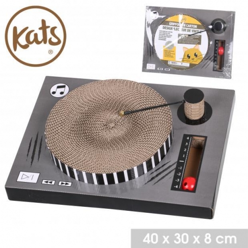 Kats Scratch Board Disc Shape Vinyle With Ball and Bell