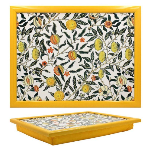 Fruits Lap Tray Wooden Cushioned Base Sturdy Lightweight Easy to Clean 44cm