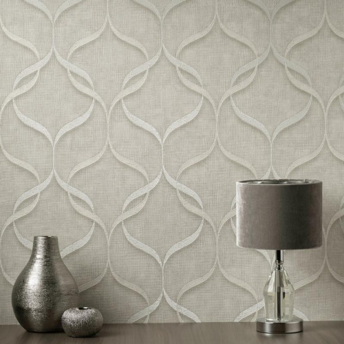 Milano 9 Wave Stone Beige Wallpaper 53cm x 10.05cm