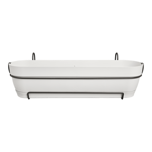 Vibia Campana Trough 70cm Silky White Outdoor Balcony Planter Recycled Plastic