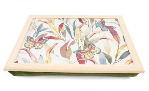 Butterfly Lap Tray 30cm Mango Wood Enamel Coated for Meals and Activities