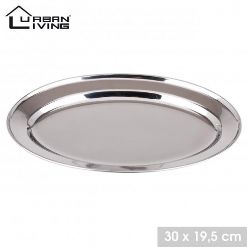 Oval Serving Tray Stainless Steel Dish