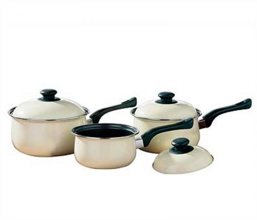 3pc Cream Cookware Set