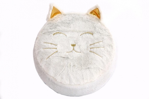 Velvet Pouffe For Children Wilddidou Cat 45cm Dia