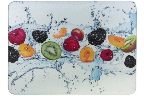 Fruit Splash Glass Chopping Cutting Board 38X28 CM