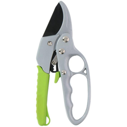 Pruning Shears 20cm Metal Blade Green Rubber Handle for Trimming and Shaping